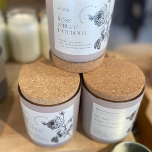 Hand poured Candle, Natural Soy Candle, Organic Candle 12oz