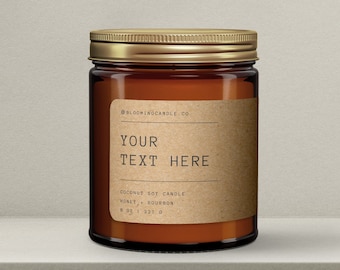 Personalized Custom Candle, Custom Label, Personalized Gift