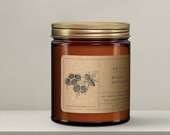 Honey Bourbon Candle, Soy Candle, Housewarming Gift