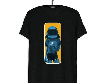 【SATIIIZ】Seren Rock and Roll Pigment T-Shirt Zaiusart Shirt, Unisex T-shirt, Retro Tee, 70's T-shirt