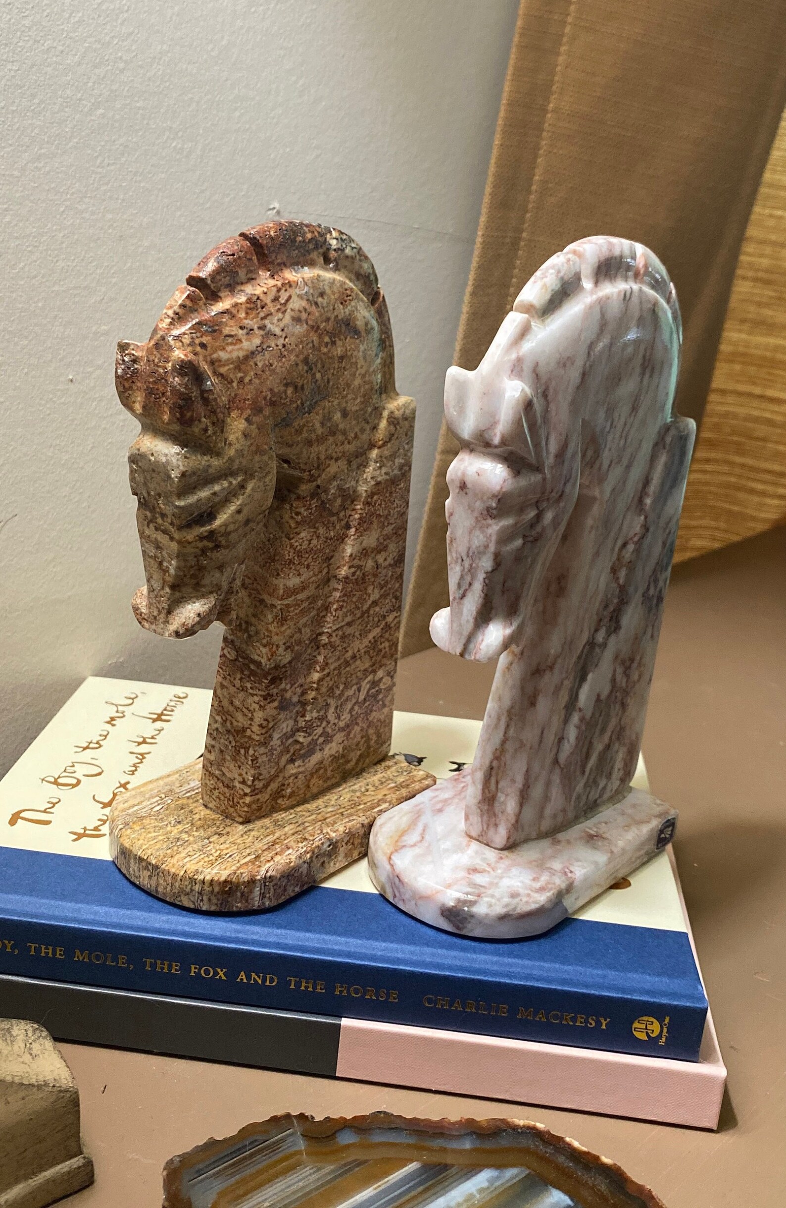 Beautiful handcarved Mexican onyx and marble Trojan Horse Head Etsy