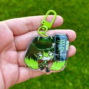 Monster Miku Acrylic Glitter Epoxy Charm [2 sizes!] || Cute Kawaii Anime Core y2k Chibi Miku Vocaloid Girl Menhera Phone Keychain