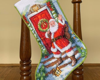 Family Heirloom Holiday Personalized embroidered stockings Custom Christmas Stocking Cross Stitched Family Stockings Needlepoint stockings