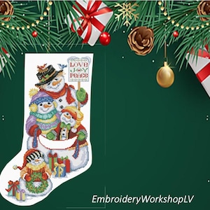 Xmas stocking Snowmen Stocking Rustic stocking Handmade Xmas stocking for children Nursery decor Fireplace mantel Xmas gift Merry first Xmas