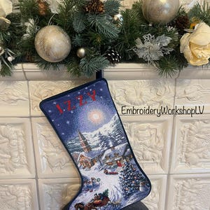 PDF Pattern Personalized Christmas Stocking Family Stocking Cross Stitch Pattern Stocking Needlework Christmas Preparation For the Xmas Tree