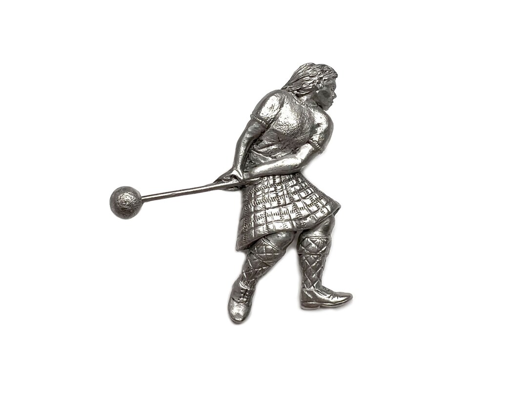 Vintage Pewter Hammer Throw Pin Hand-cast Scottish Highland - Etsy