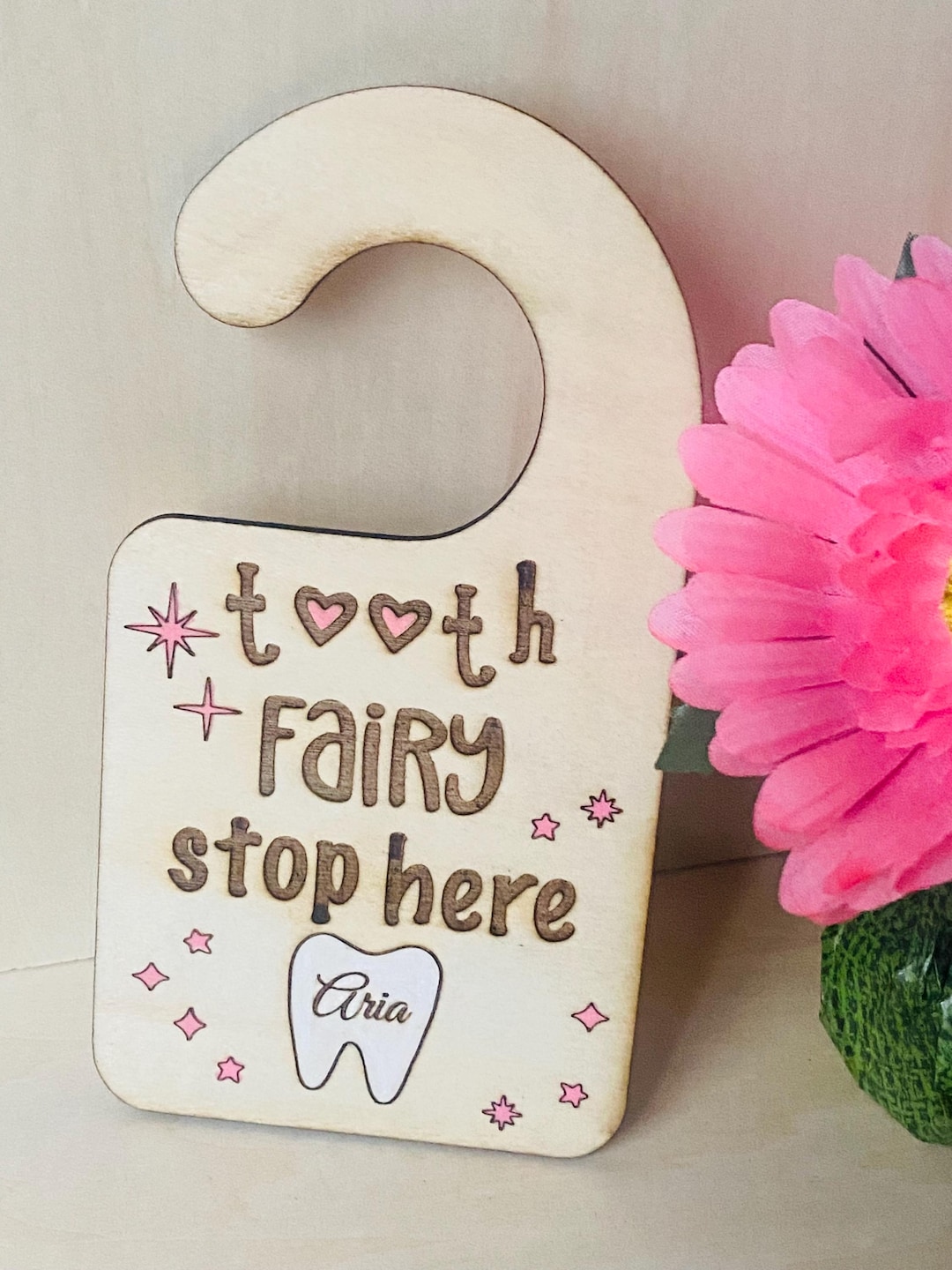 Girl Tooth Fairy Personalized Door Hanger - Etsy