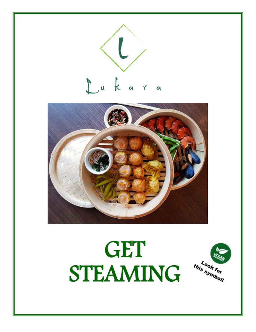 Lukara Steamer Recipe Book With Healthy Chinese Food, Steaming is