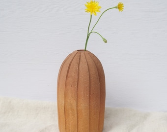 Shigaraki-ware Almond Mini Vase / decorative vase / handmade vase / handmade ceramic / wabisabi vase / handcrafted vase