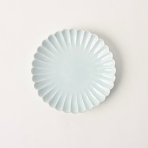 Hasami-ware Chrysanthemum porcelain plate, different sizes. Made in Japan.