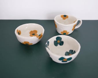 Handmade by Cara Ginkgo Range / handmade bowl / handmade mug / handbuilt ceramics