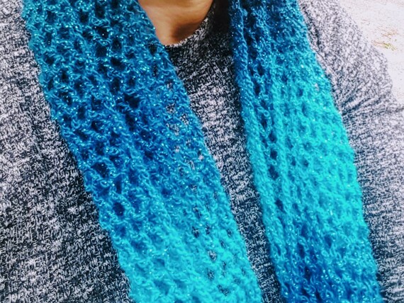 honeycomb scarf crochet pattern