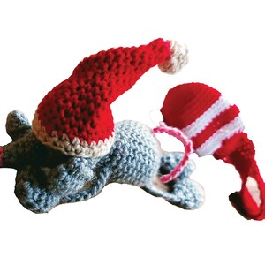 Crochet pattern Christmas rat image 4