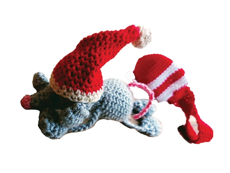 Crochet pattern Christmas rat Bild 4