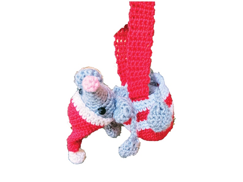 Crochet pattern Christmas rat image 8