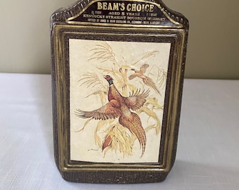 Vintage-1974 "Pheasant" Bird Jim Beams Choice Bar Decanter Flask