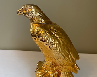 Rare-1971 Eagle 24k Hand Decorated Ezra Brooks   Decanter