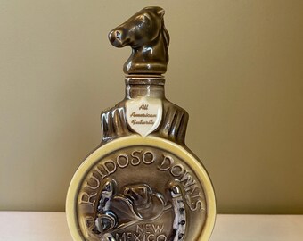 Vintage-1968 "Ruidoso Downs" New Mexico Jim Beam Horse Racing Bar Man Cave Decanter