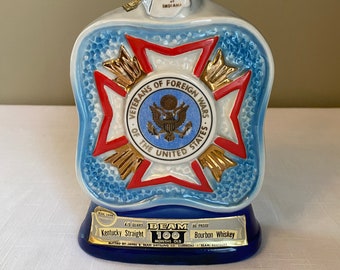 Vintage - 1971 VFW - 50th Anniversary Department of Indiana VFW 1921-1971 Jim Beam Decanter