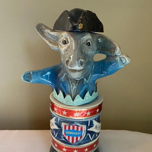 Vintage-1976 New York City - Democrat (Gray) Donkey Jim Beam Decanter