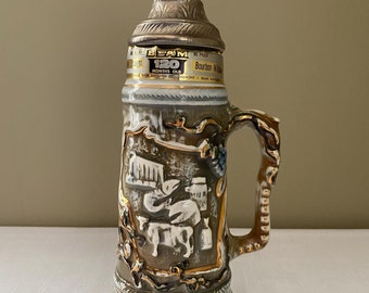 Vintage-1972 "Milwaukee" Violet Jim Beam Bar Decanter Stein