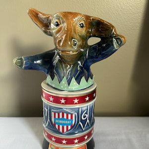 Vintage-1976 &quot;Democrat Donkey&quot; Jim Beam   Decanter