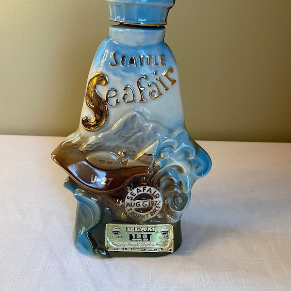 Rare-1972 "Seattle Seafair" Jim Beam Whiskey Decanter