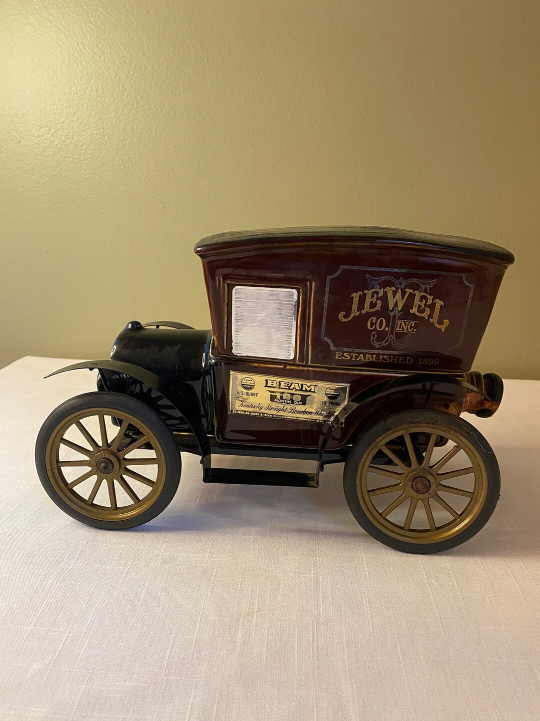 RARE-1974 Jewel Tea Co. Delivery Wagon Truck Jim Beam Car Bar