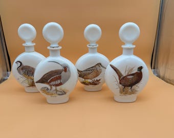Vintage-1969 "Chukar Partridge, Mountain Quail, Woodcock, Ringnecked Pheasant  Field Birds Edition by J.W. Dant and Jim Beam Bar Decanter