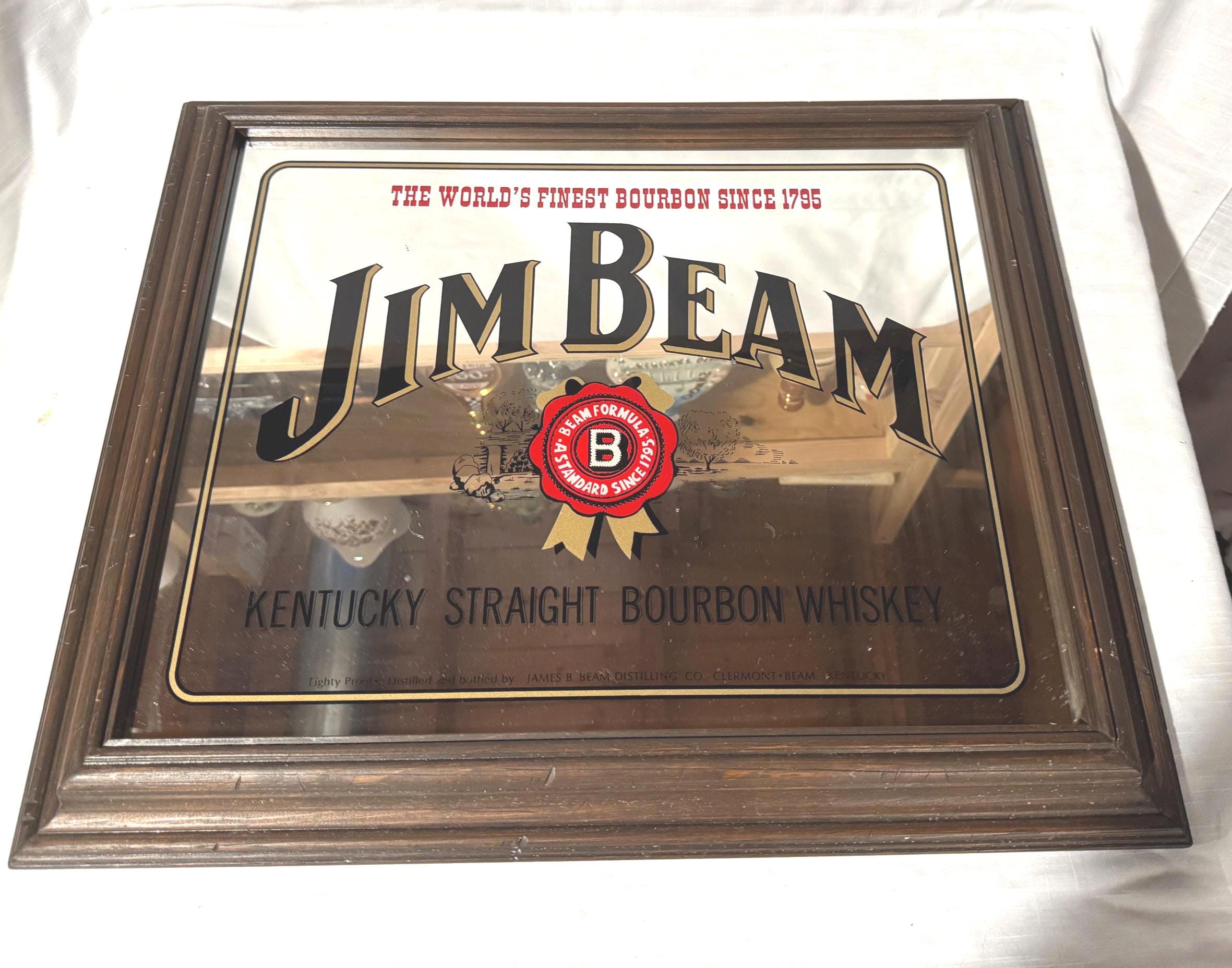 希少 vintage JIMBEAM ジムビーム パブミラー 鏡 bar 楽天市場