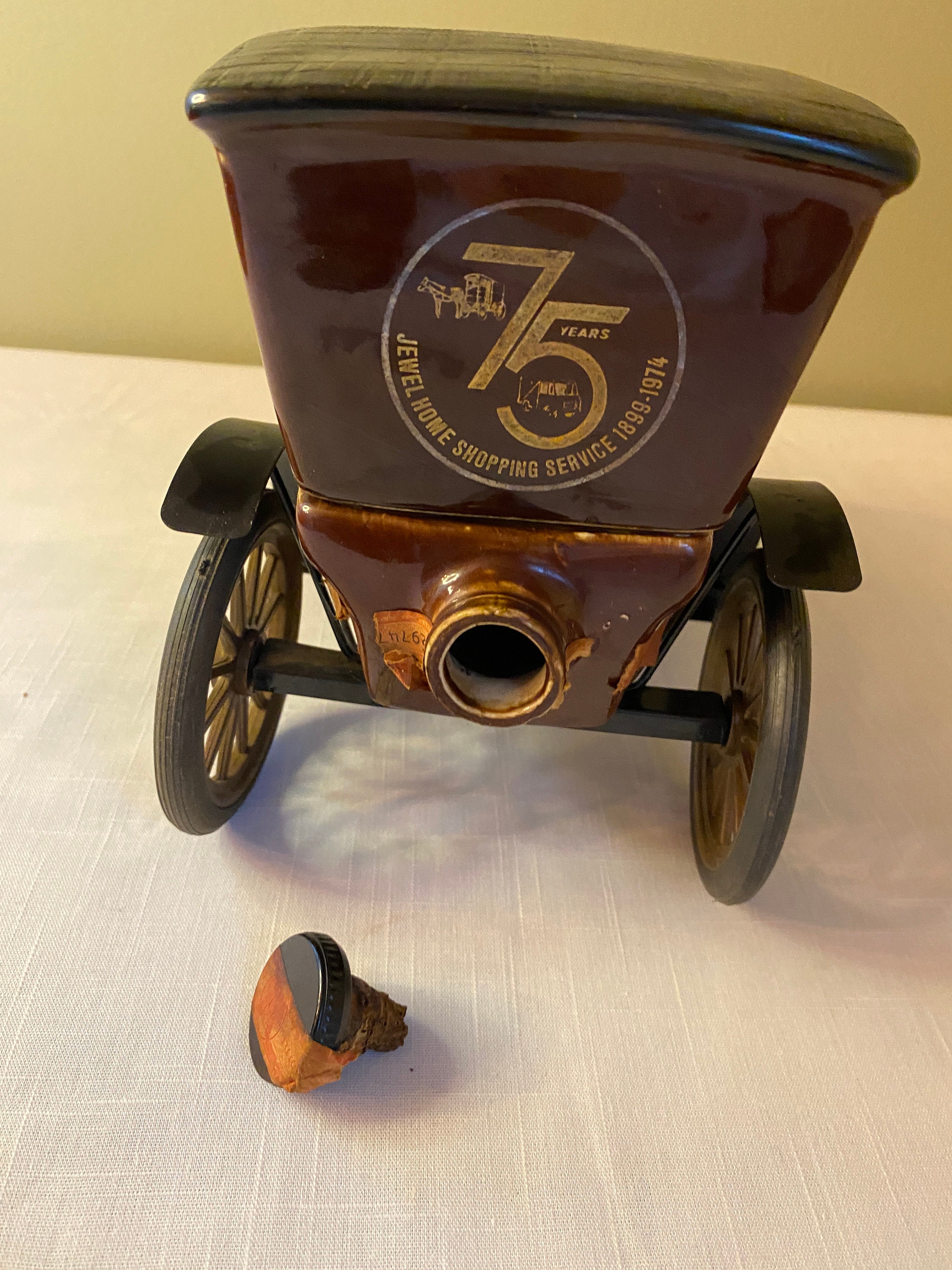 RARE-1974 Jewel Tea Co. Delivery Wagon Truck Jim Beam Car Bar
