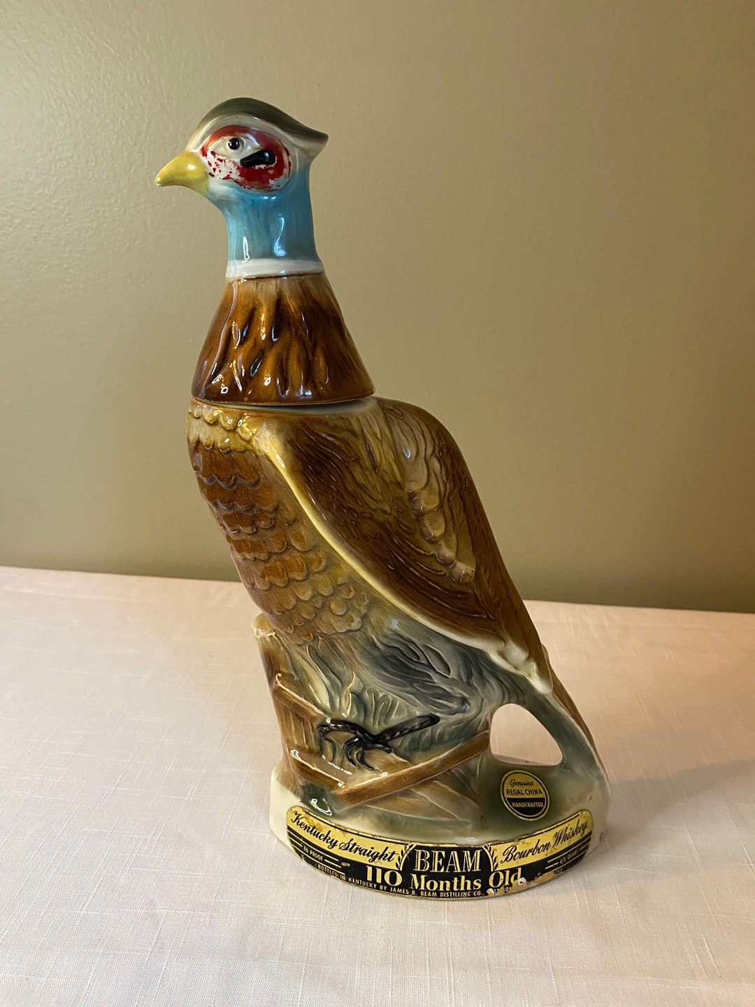 Rare1961 pheasant Jim Beam Whiskey Decanter Etsy
