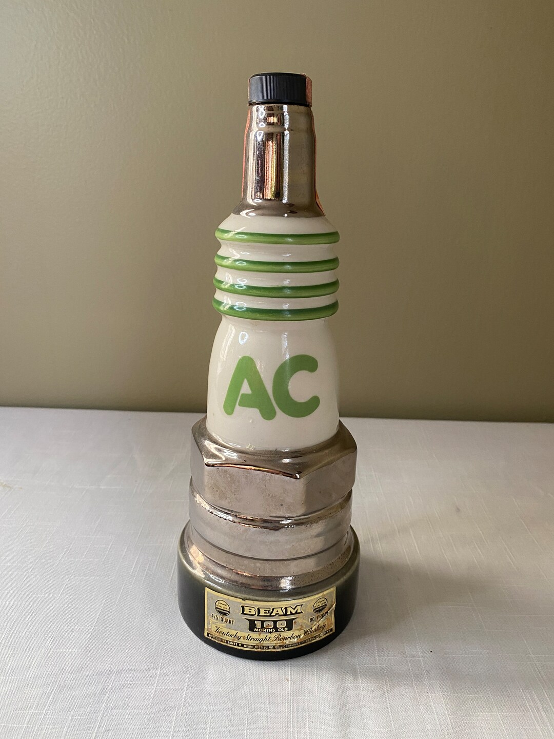Vintage1977 AC Delco Spark Plug Jim Beam Whiskey Decanter Etsy