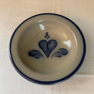 Rare-Heart by Rowe Pottery Works Salt Glaze Soup Bowl
