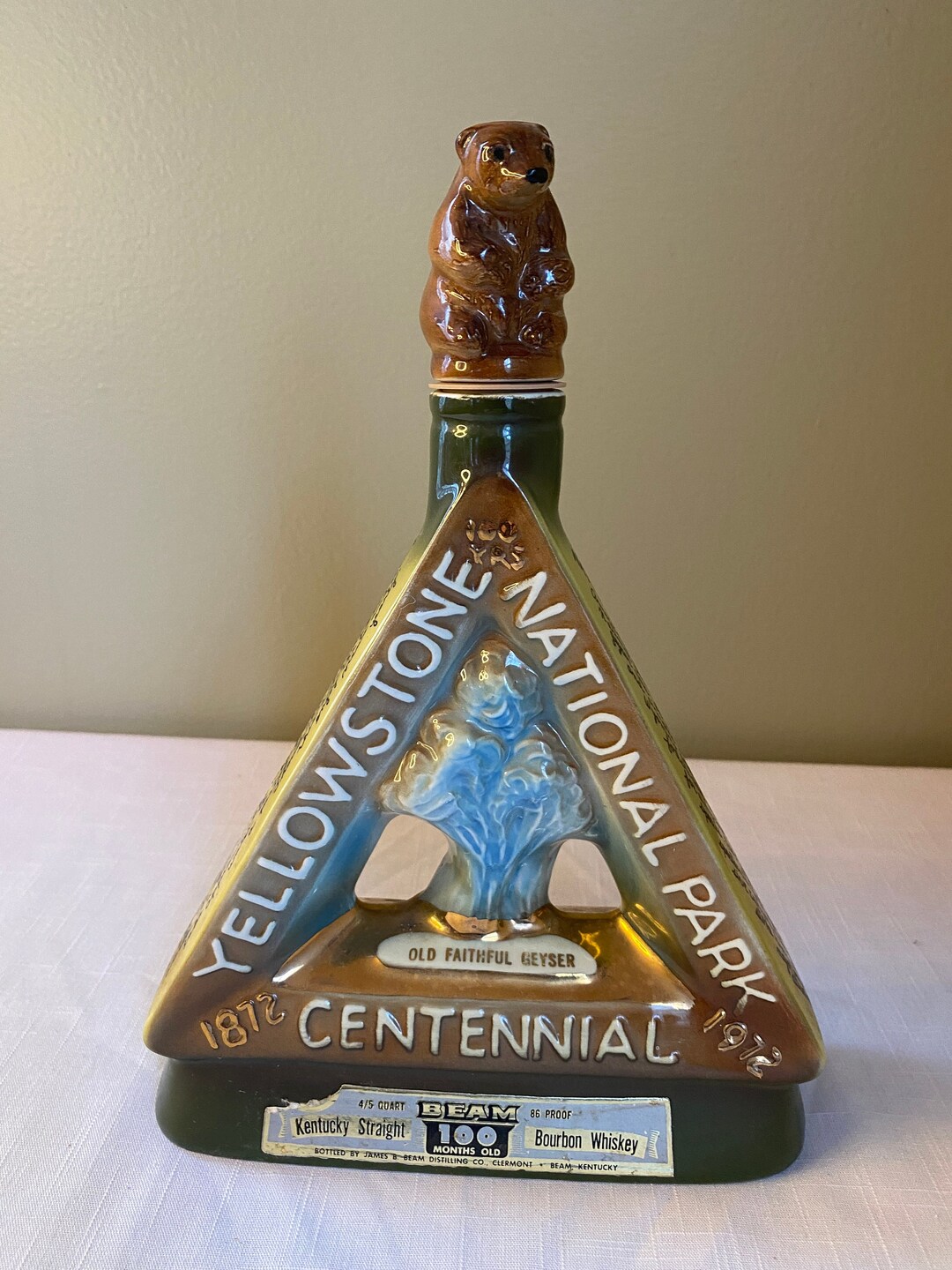 Vintage1972 yellowstone National Park Jim Beam Whiskey Decanter Etsy