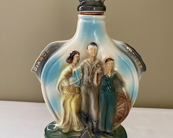 Vintage-1964 "North Dakota" State Diamond Jubilee Jim Beam Bar  Decanter