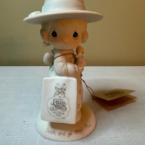 Vintage-1984 &quot;Seek and ye Shall Find&quot; Nathan and David Precious Moments Enesco Figurine