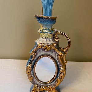 Vintage-1975 Reflections in Gold Executive Jim Beam &quot;Mirror&quot; Decanter