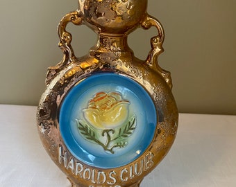 Vintage-1978 "Gold with Yellow Rose" 135 Months Jim Beam Decanter