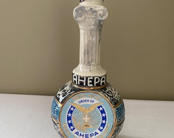 Vintage-1972 Ahepa Jim Beam Bar Decanter