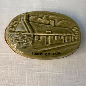 RARE-1970&#39;s Beneagles &quot;Burns Cottage&quot;  Barware Bar Flask Decanter
