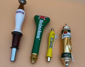 RARE-1980's Tap Handle Pulls "Busch, Heineken, Docs Hard Lemon, Pilsner Urquell"