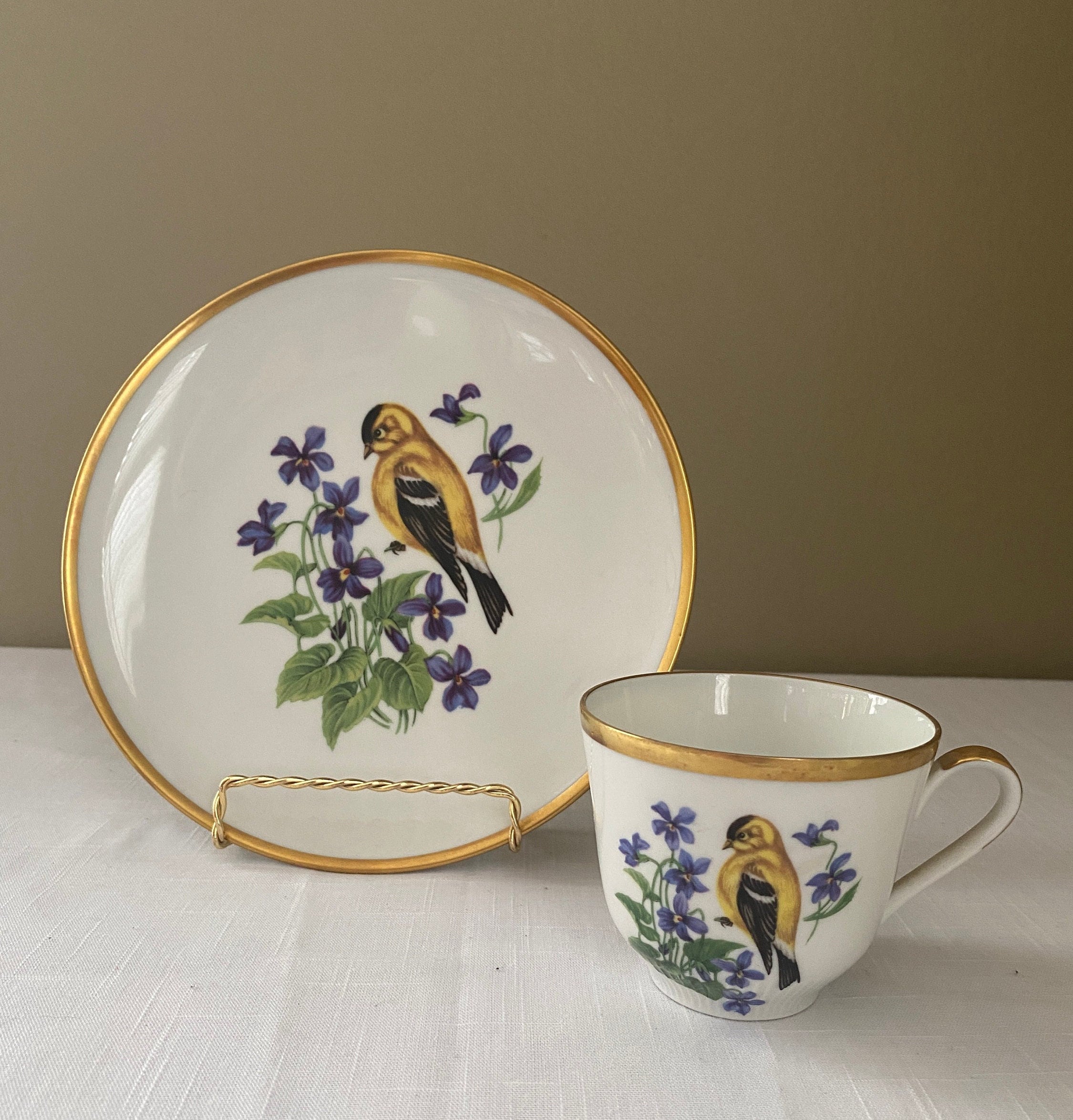 Vintage 1954 Schumann Bavaria Porcelain Bird Plate and Tea Cup - Etsy