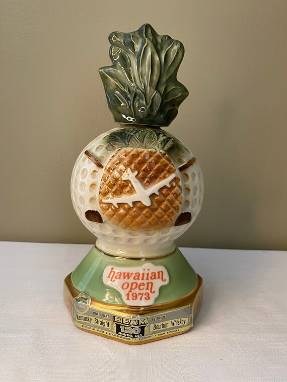 Rare 1973 Hawaiian Open Jim Beam Decanter Etsy