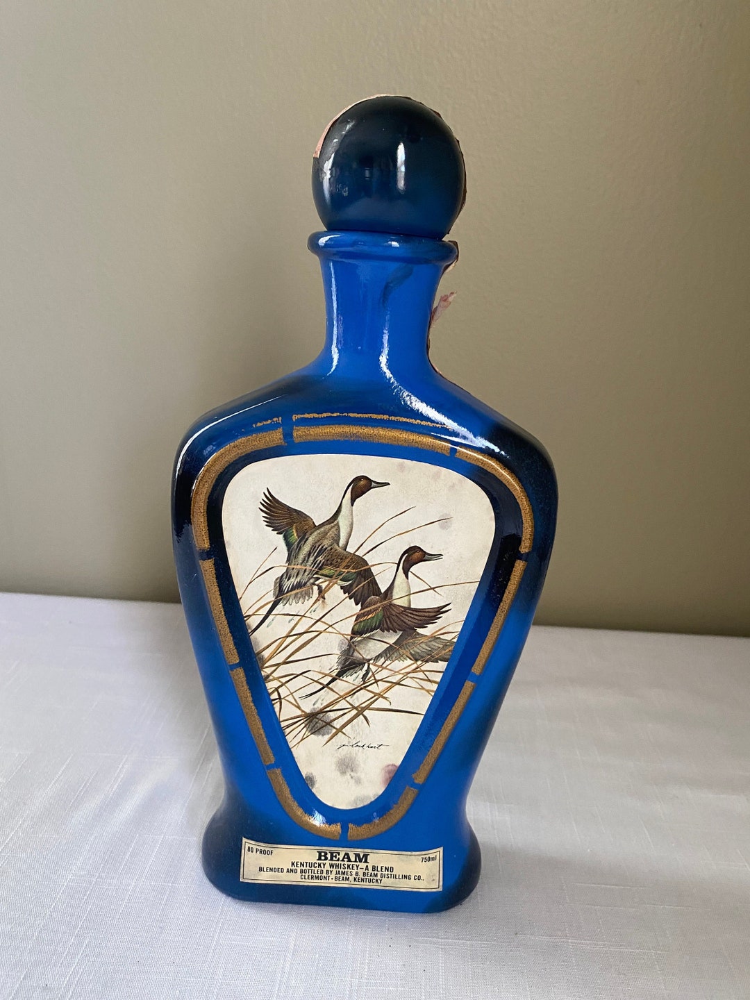 Vintage1981 pintail Duck Jim Beam Whiskey Decanter Etsy
