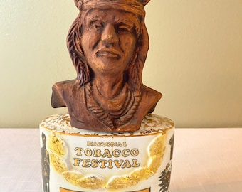 Vintage - 1973 National Tobacco Festival - Jim Beam   Decanter