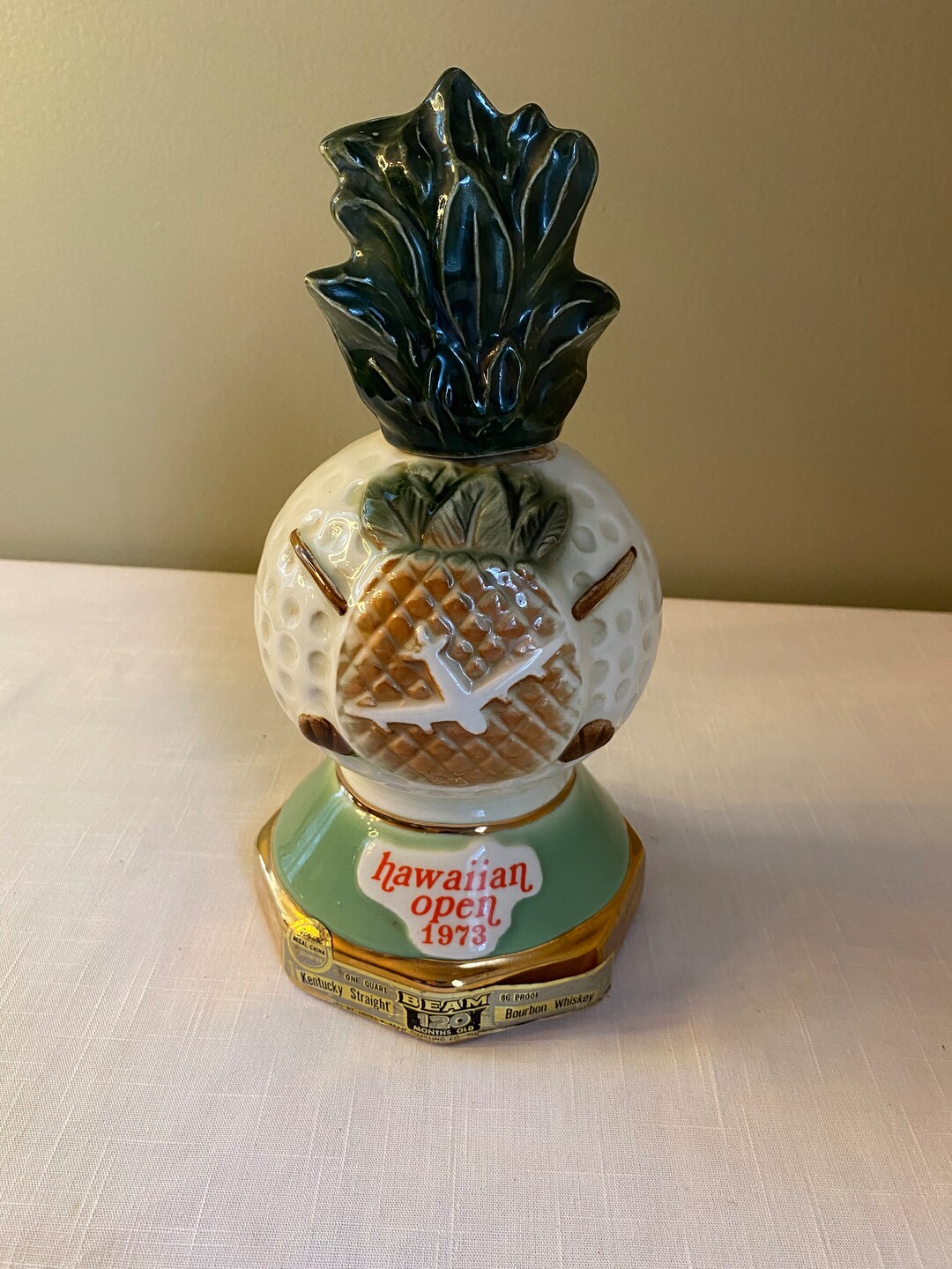 Rare1973 hawaii Hawaiian Open Jim Beam Whiskey Decanter Etsy