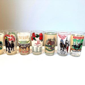 Vintage-1973-1989 Kentucky Derby Official Glasses
