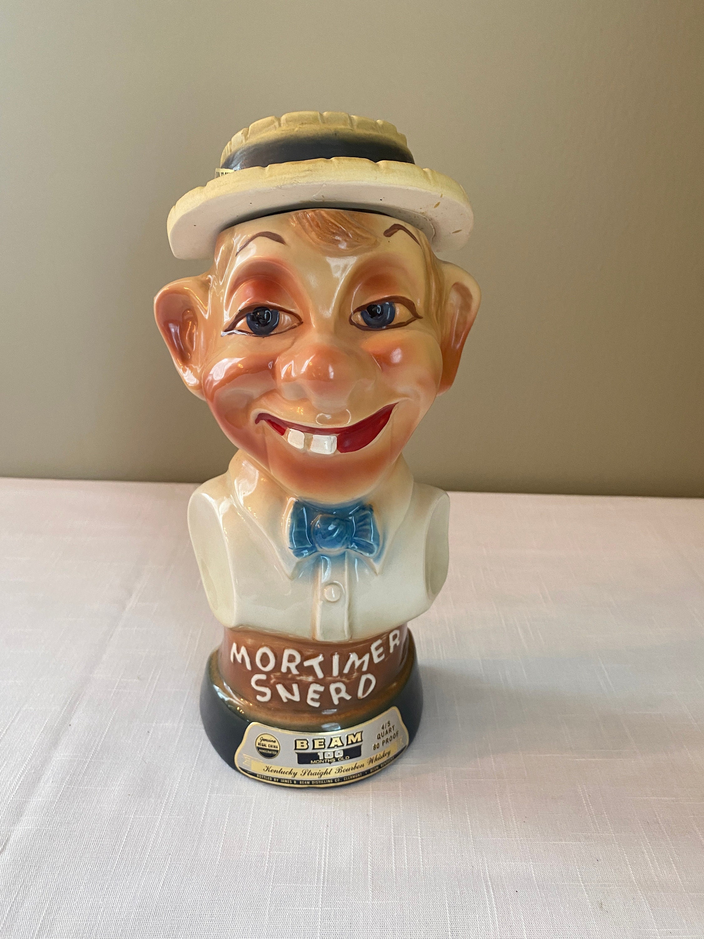 70sレアMortimer Snerd俳優ジンビームデカンタアメリカアンティーク