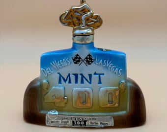 RARE-1971 "Del Webb's Mint 400 Las Vegas Race"  Jim Beam Bar Decanter